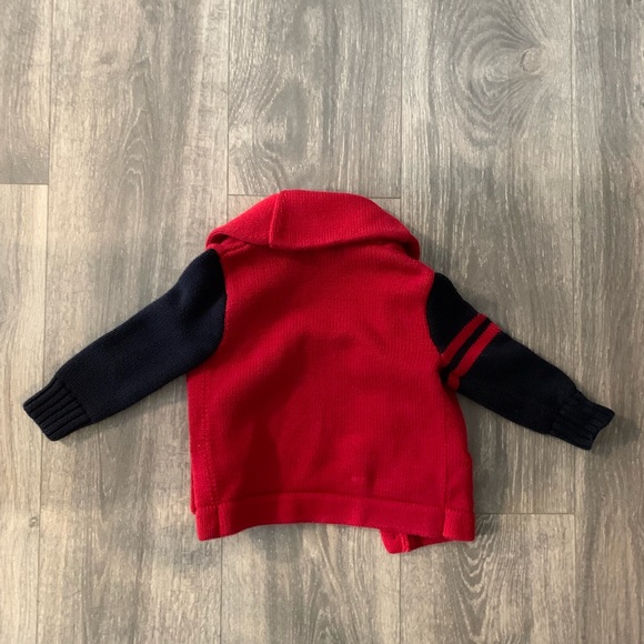 Ralph Lauren Polo baby boys red cardigan 18m - Picture 2 of 3